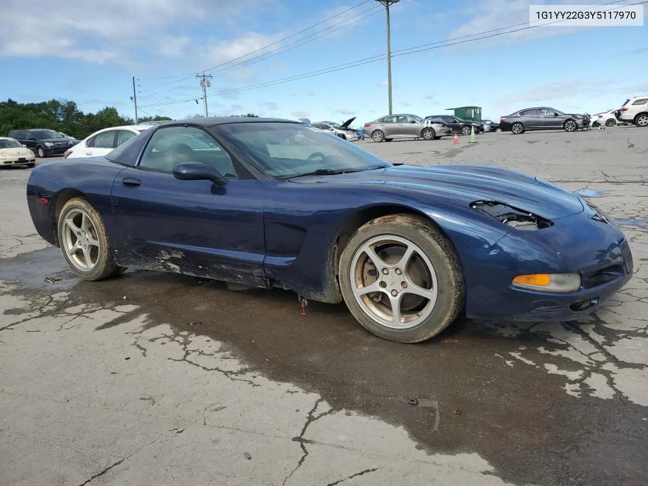 2000 Chevrolet Corvette VIN: 1G1YY22G3Y5117970 Lot: 58543405