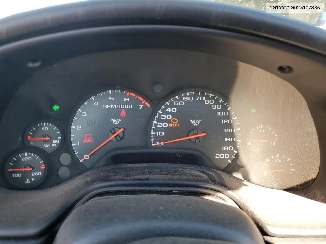 2002 Chevrolet Corvette VIN: 1G1YY22G025107386 Lot: 49620905