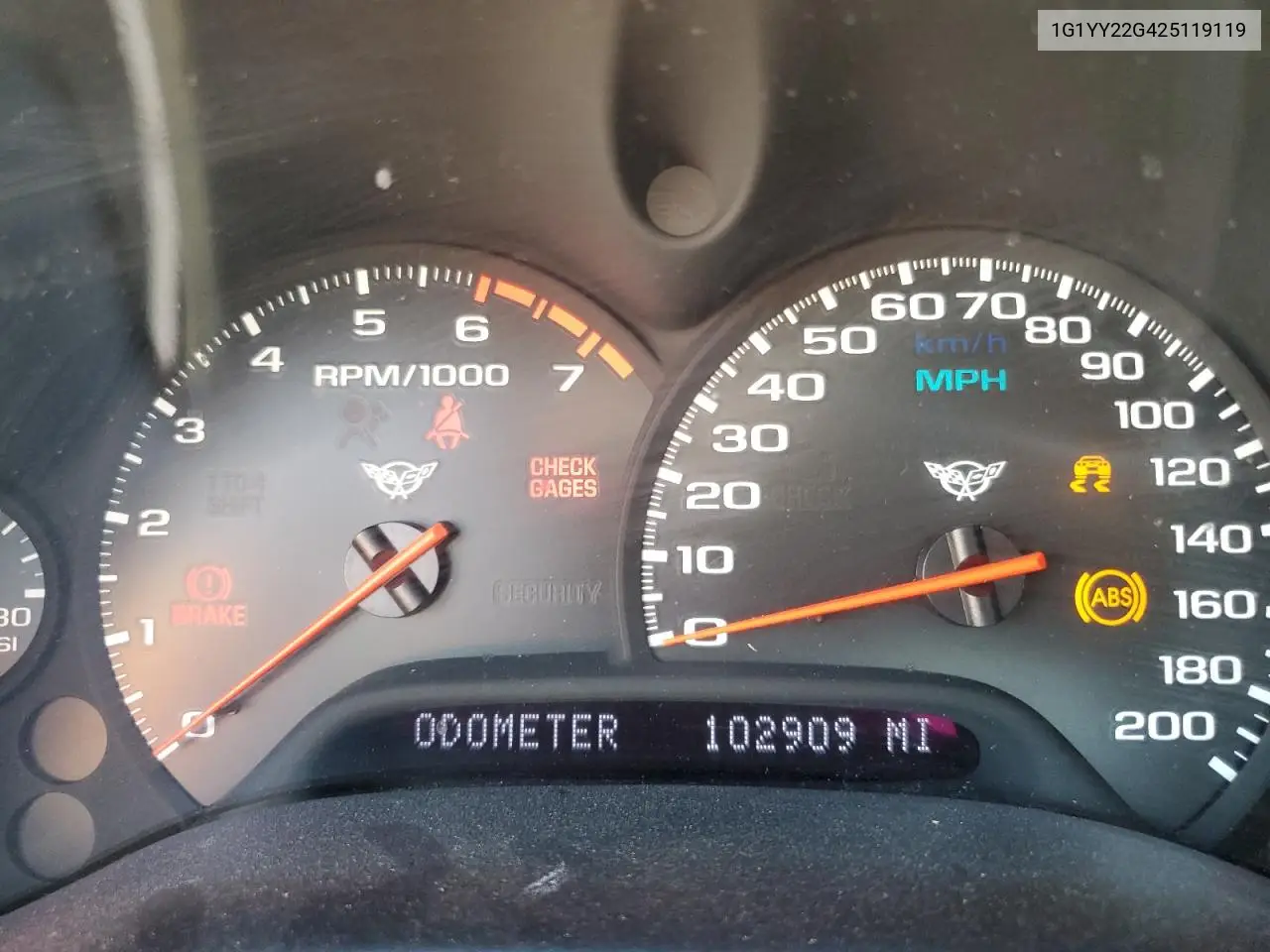 2002 Chevrolet Corvette VIN: 1G1YY22G425119119 Lot: 60237275