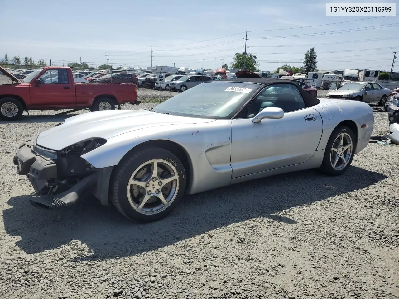 2002 Chevrolet Corvette VIN: 1G1YY32GX25115999 Lot: 60707625