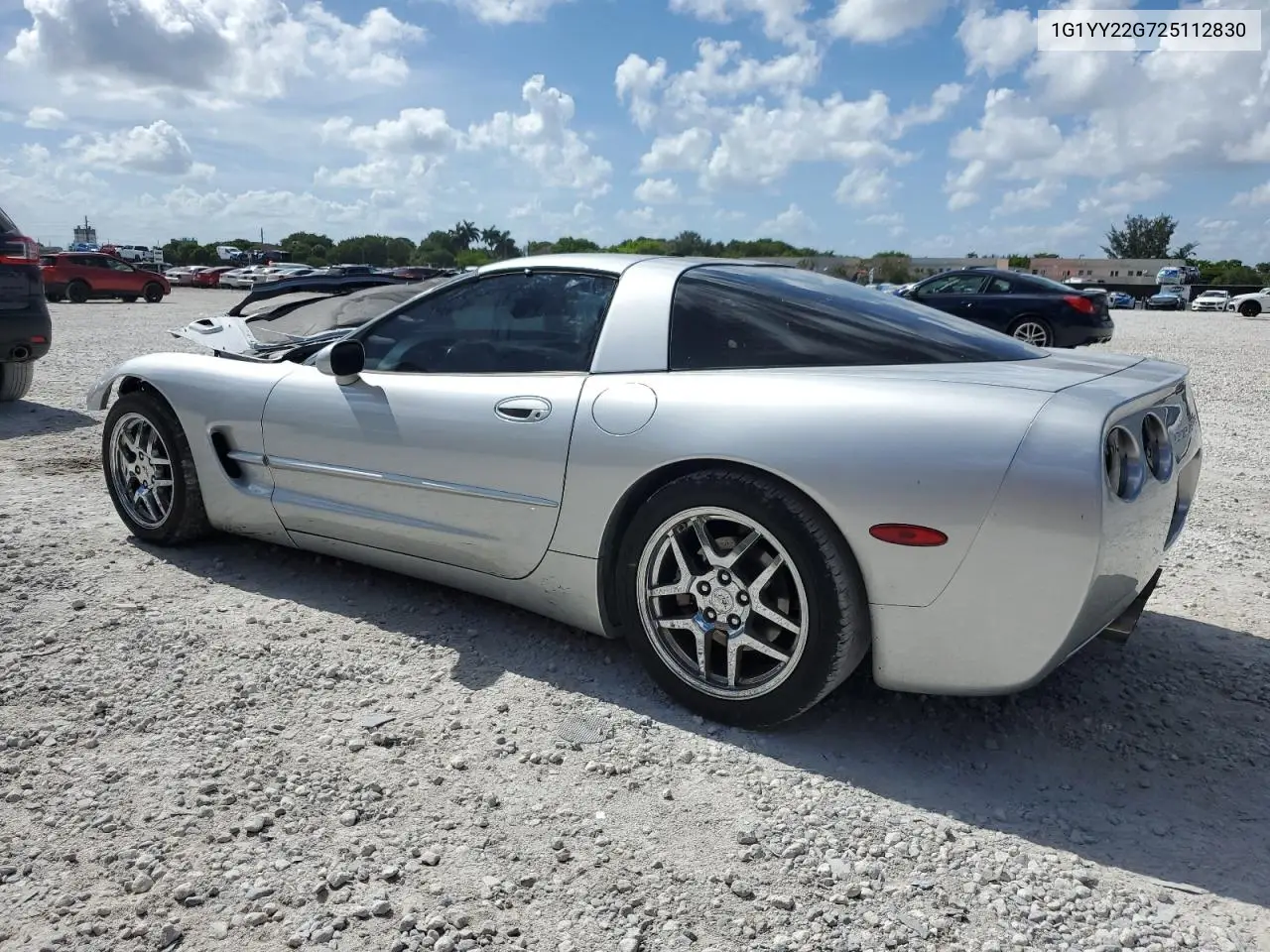 2002 Chevrolet Corvette VIN: 1G1YY22G725112830 Lot: 61101095