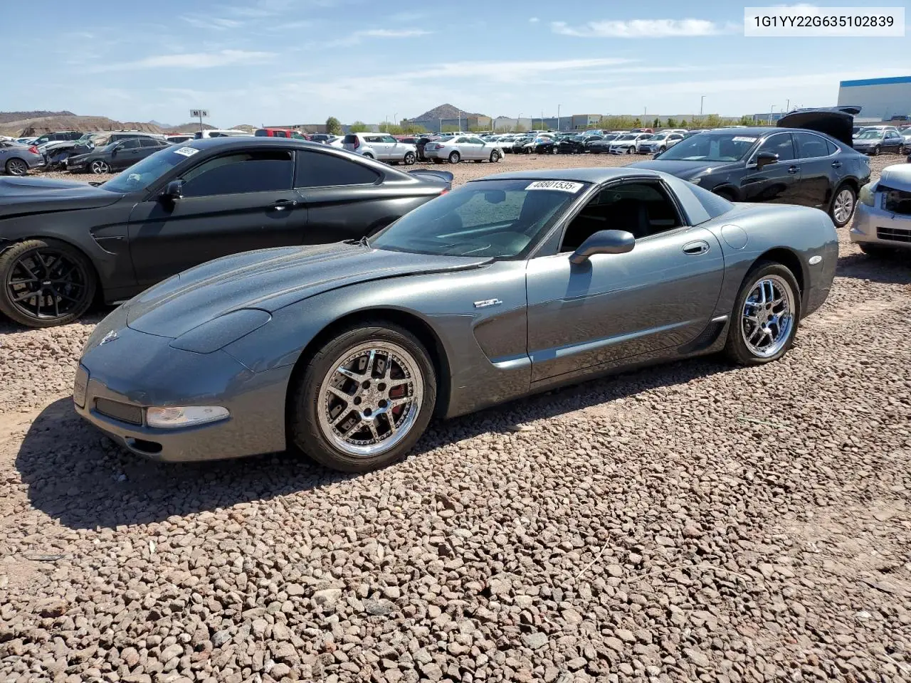 2003 Chevrolet Corvette VIN: 1G1YY22G635102839 Lot: 48801535