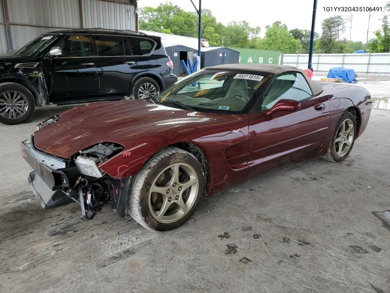 2003 Chevrolet Corvette VIN: 1G1YY32G435106491 Lot: 55311815
