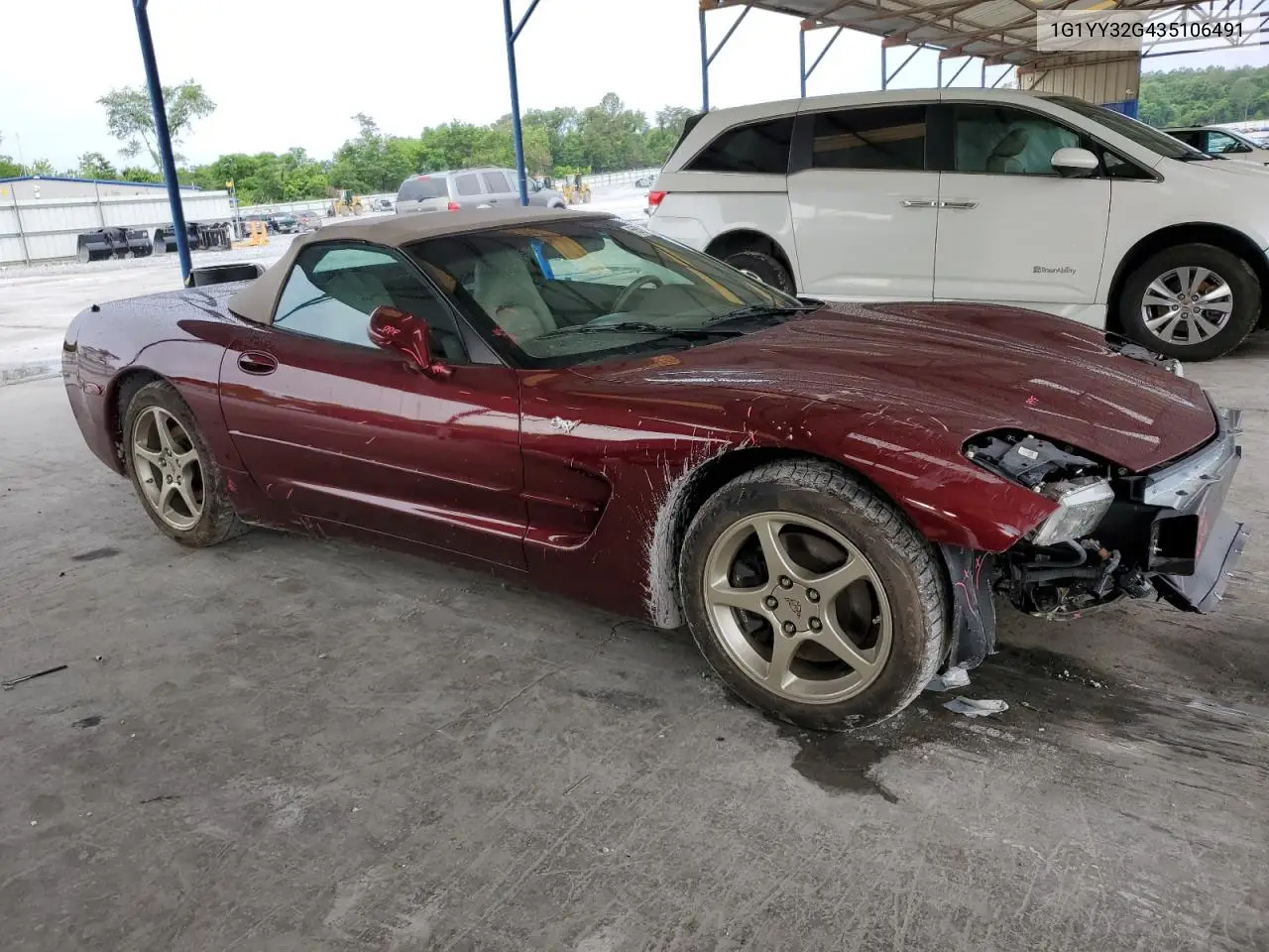 2003 Chevrolet Corvette VIN: 1G1YY32G435106491 Lot: 55311815