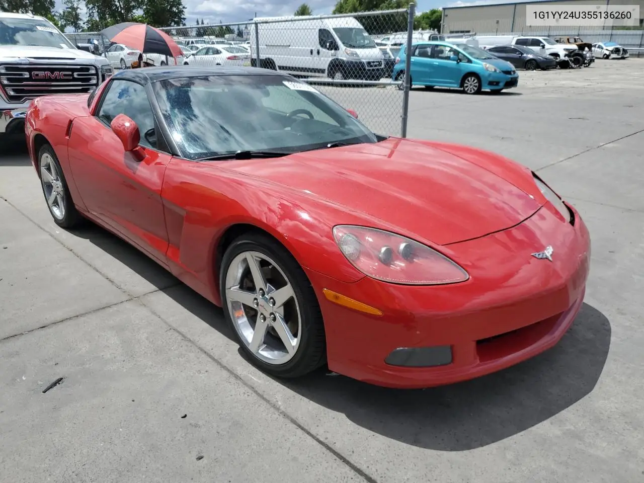 2005 Chevrolet Corvette VIN: 1G1YY24U355136260 Lot: 56577055