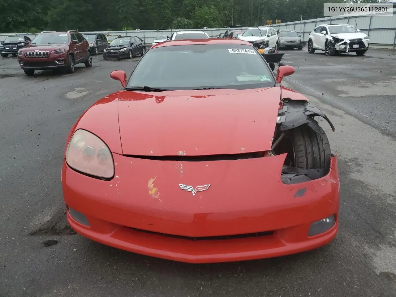 2006 Chevrolet Corvette VIN: 1G1YY26U365112801 Lot: 60877445