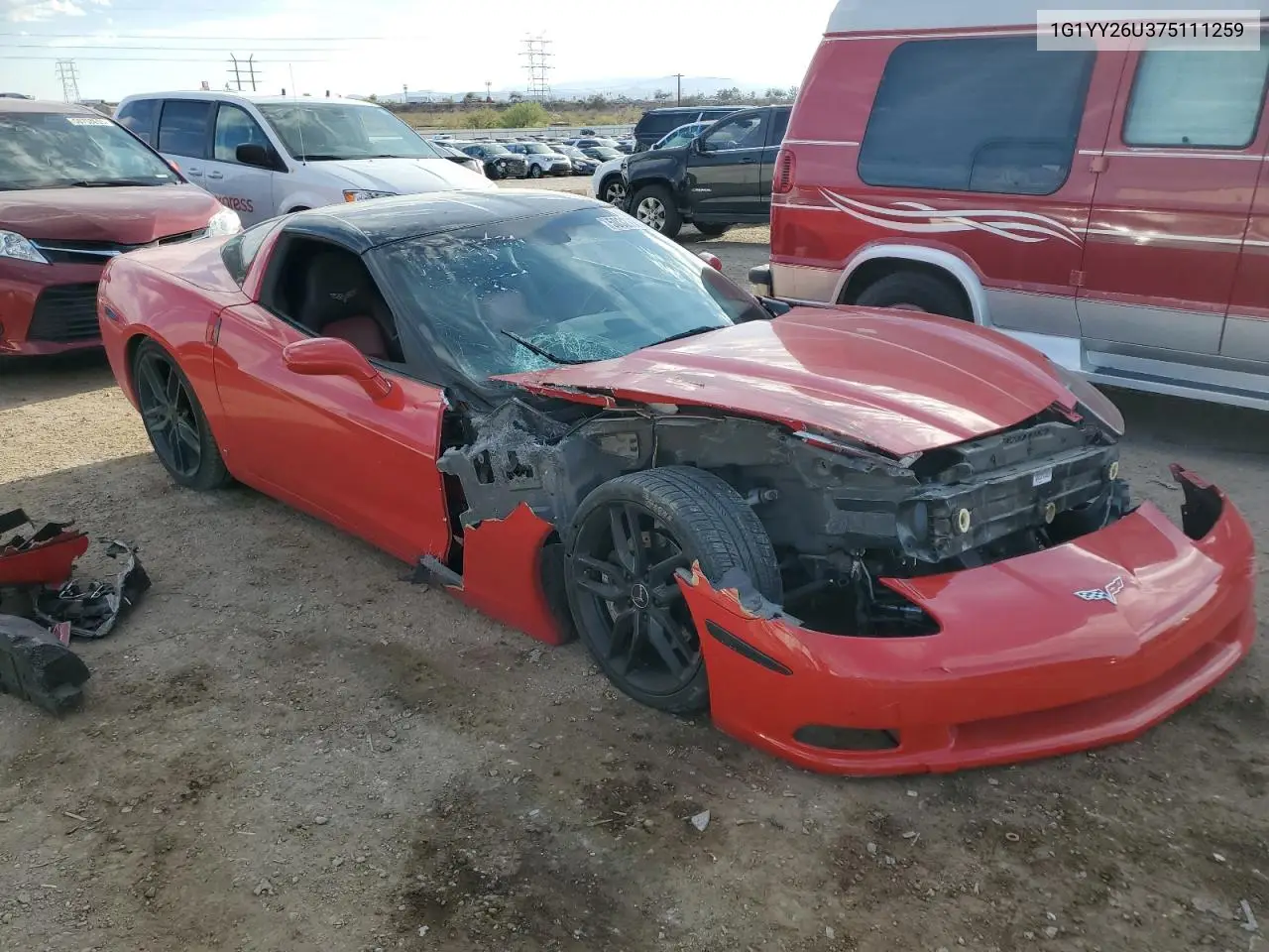 2007 Chevrolet Corvette VIN: 1G1YY26U375111259 Lot: 50327715