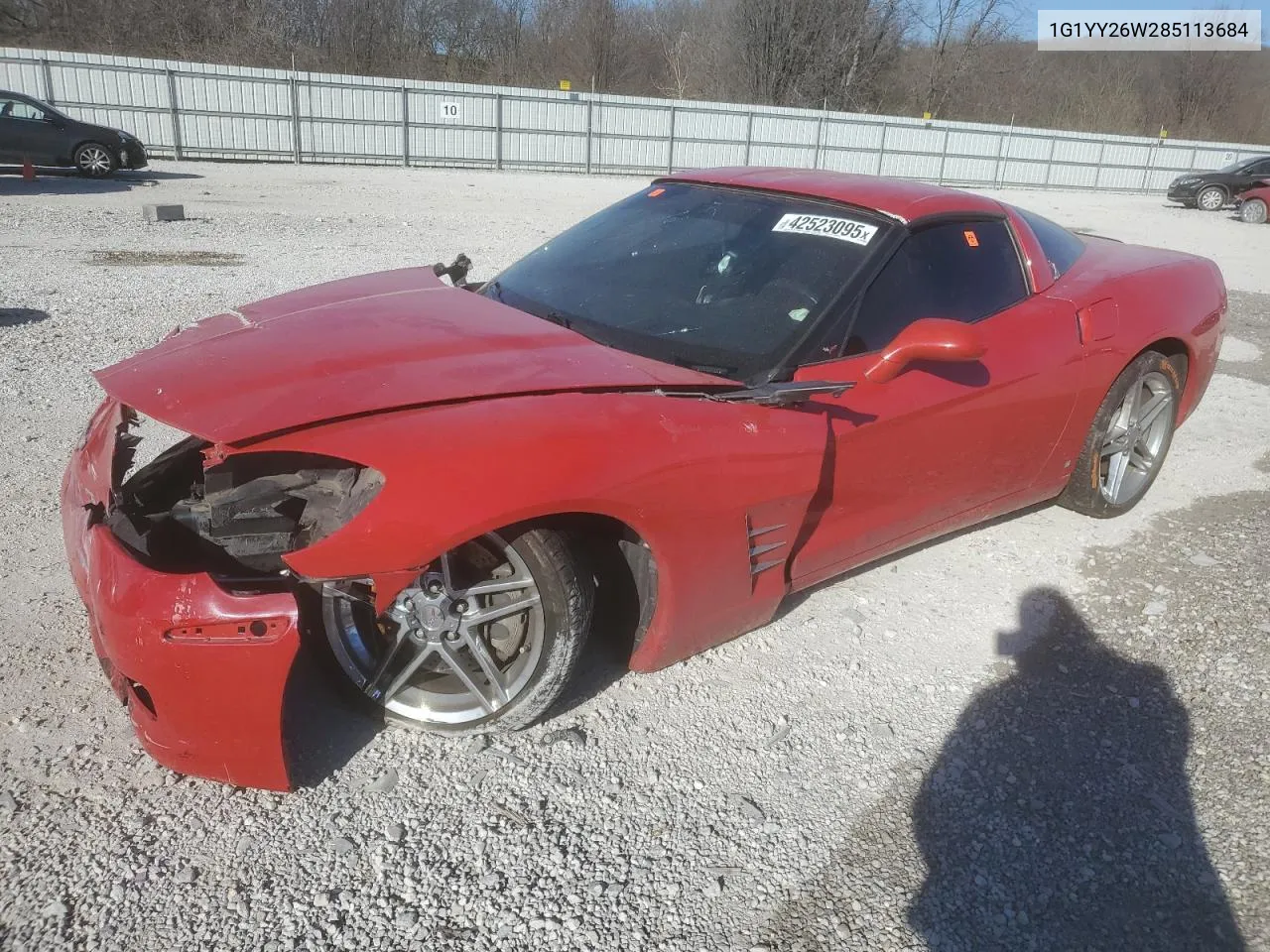 2008 Chevrolet Corvette VIN: 1G1YY26W285113684 Lot: 42523095