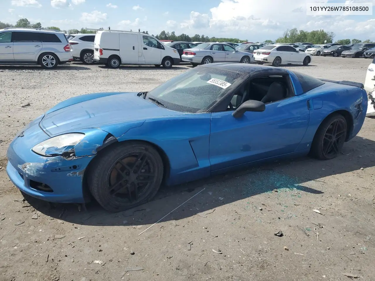 2008 Chevrolet Corvette VIN: 1G1YY26W785108500 Lot: 55552385