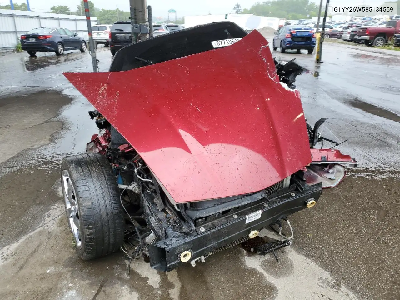 2008 Chevrolet Corvette VIN: 1G1YY26W585134559 Lot: 57710615