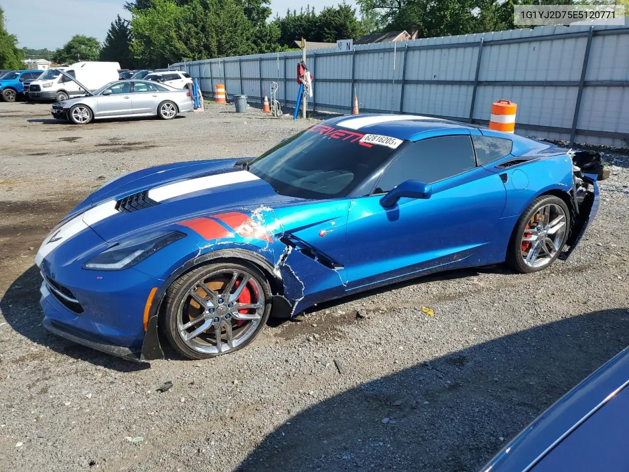 2014 Chevrolet Corvette Stingray Z51 2Lt VIN: 1G1YJ2D75E5120771 Lot: 62816205