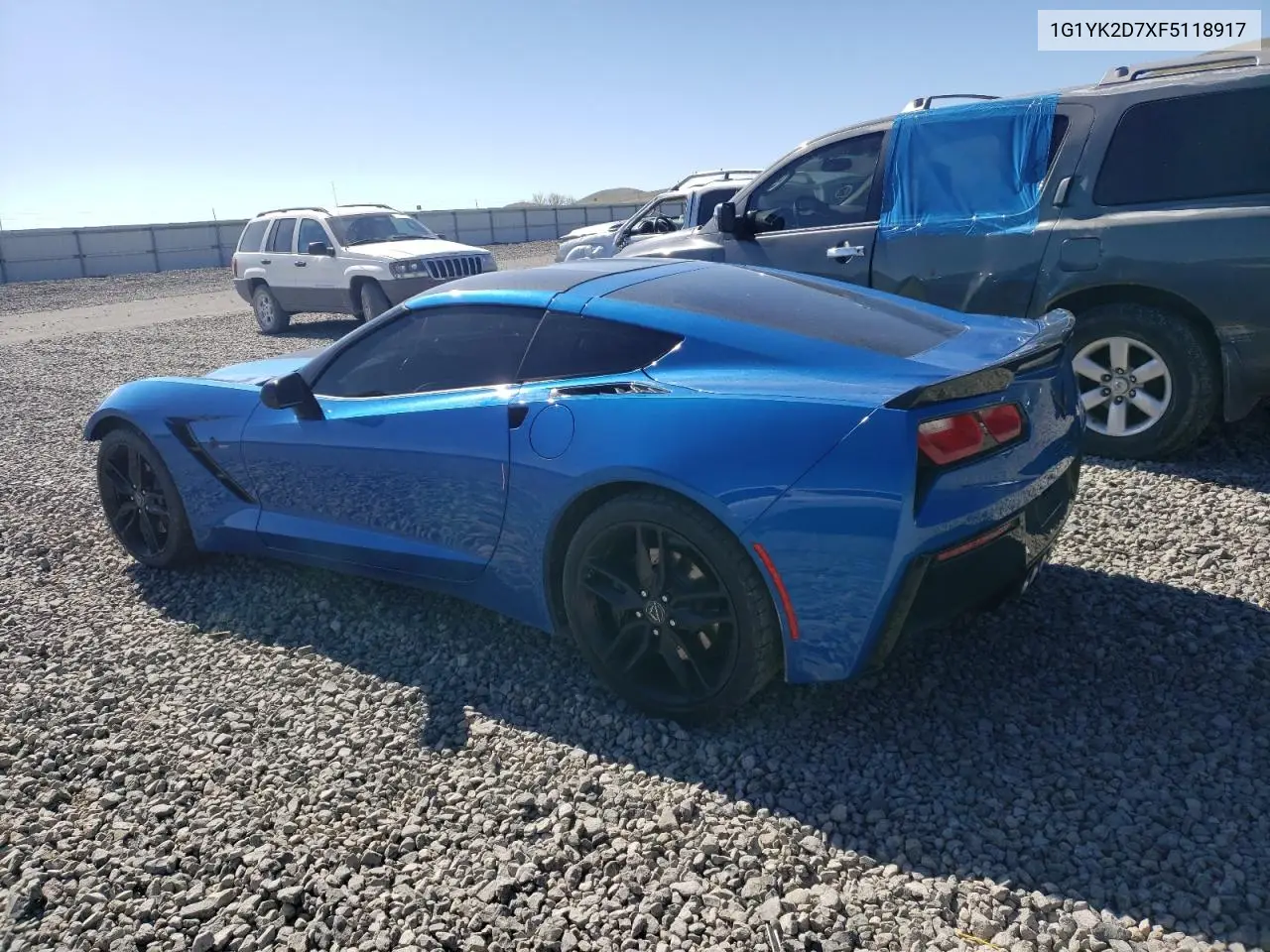 2015 Chevrolet Corvette Stingray Z51 2Lt VIN: 1G1YK2D7XF5118917 Lot: 55093135