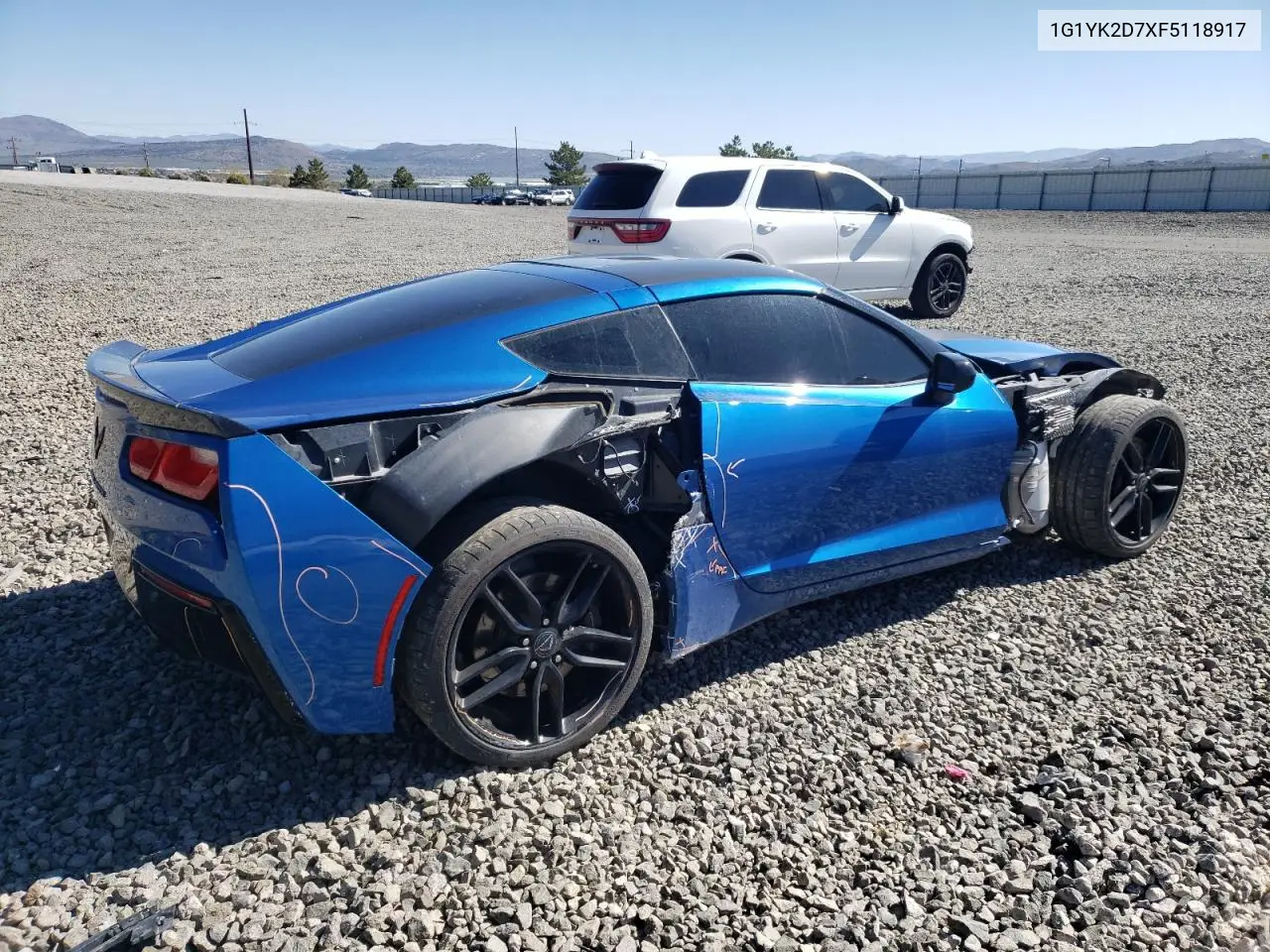 2015 Chevrolet Corvette Stingray Z51 2Lt VIN: 1G1YK2D7XF5118917 Lot: 55093135