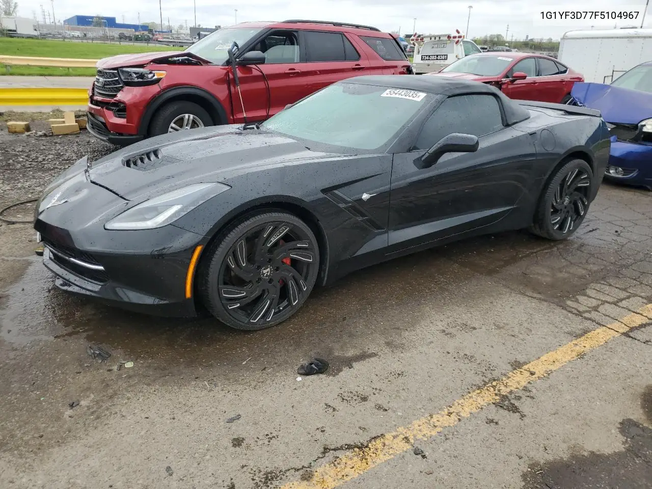 2015 Chevrolet Corvette Stingray 3Lt VIN: 1G1YF3D77F5104967 Lot: 55443035