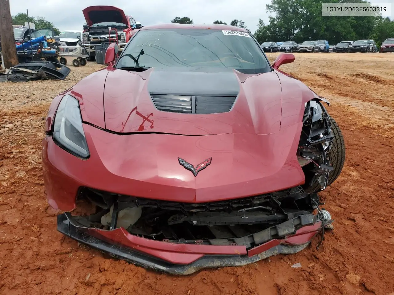 2015 Chevrolet Corvette Z06 3Lz VIN: 1G1YU2D63F5603319 Lot: 58867005
