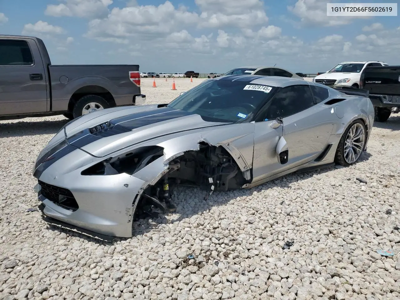 2015 Chevrolet Corvette Z06 3Lz VIN: 1G1YT2D66F5602619 Lot: 61028745