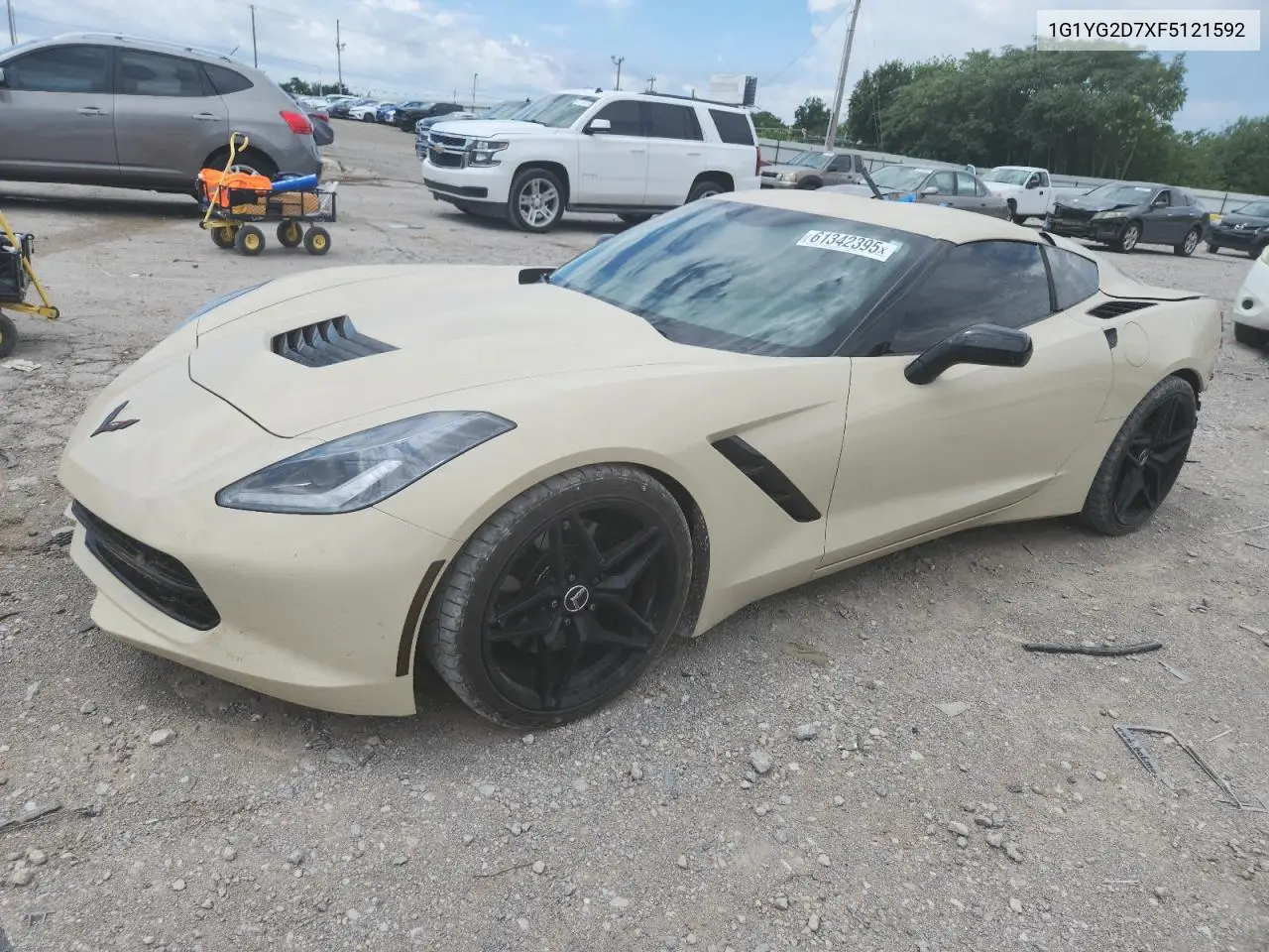 2015 Chevrolet Corvette Stingray Z51 1Lt VIN: 1G1YG2D7XF5121592 Lot: 61342395