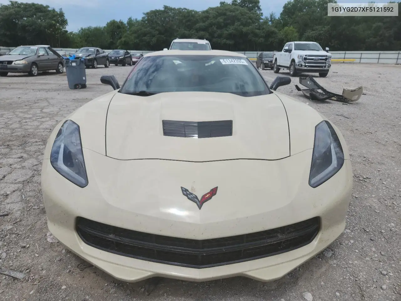 2015 Chevrolet Corvette Stingray Z51 1Lt VIN: 1G1YG2D7XF5121592 Lot: 61342395