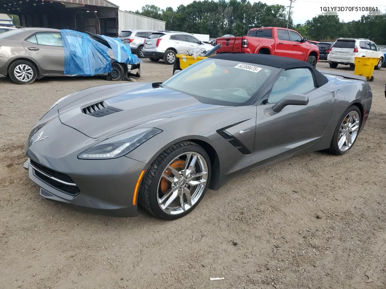 2015 Chevrolet Corvette Stingray 3Lt VIN: 1G1YF3D70F5108861 Lot: 62399475