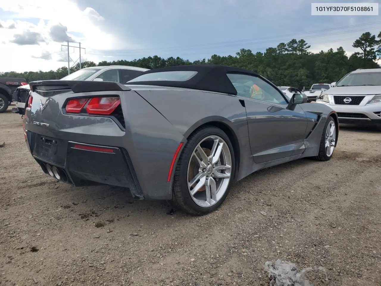 2015 Chevrolet Corvette Stingray 3Lt VIN: 1G1YF3D70F5108861 Lot: 62399475