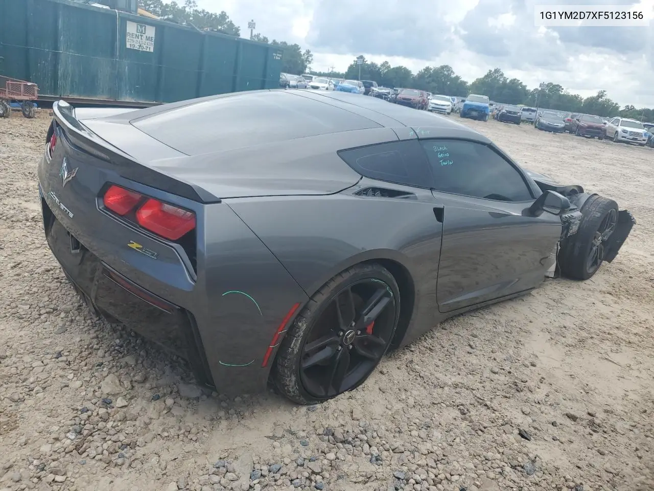2015 Chevrolet Corvette Stingray Z51 3Lt VIN: 1G1YM2D7XF5123156 Lot: 65689825