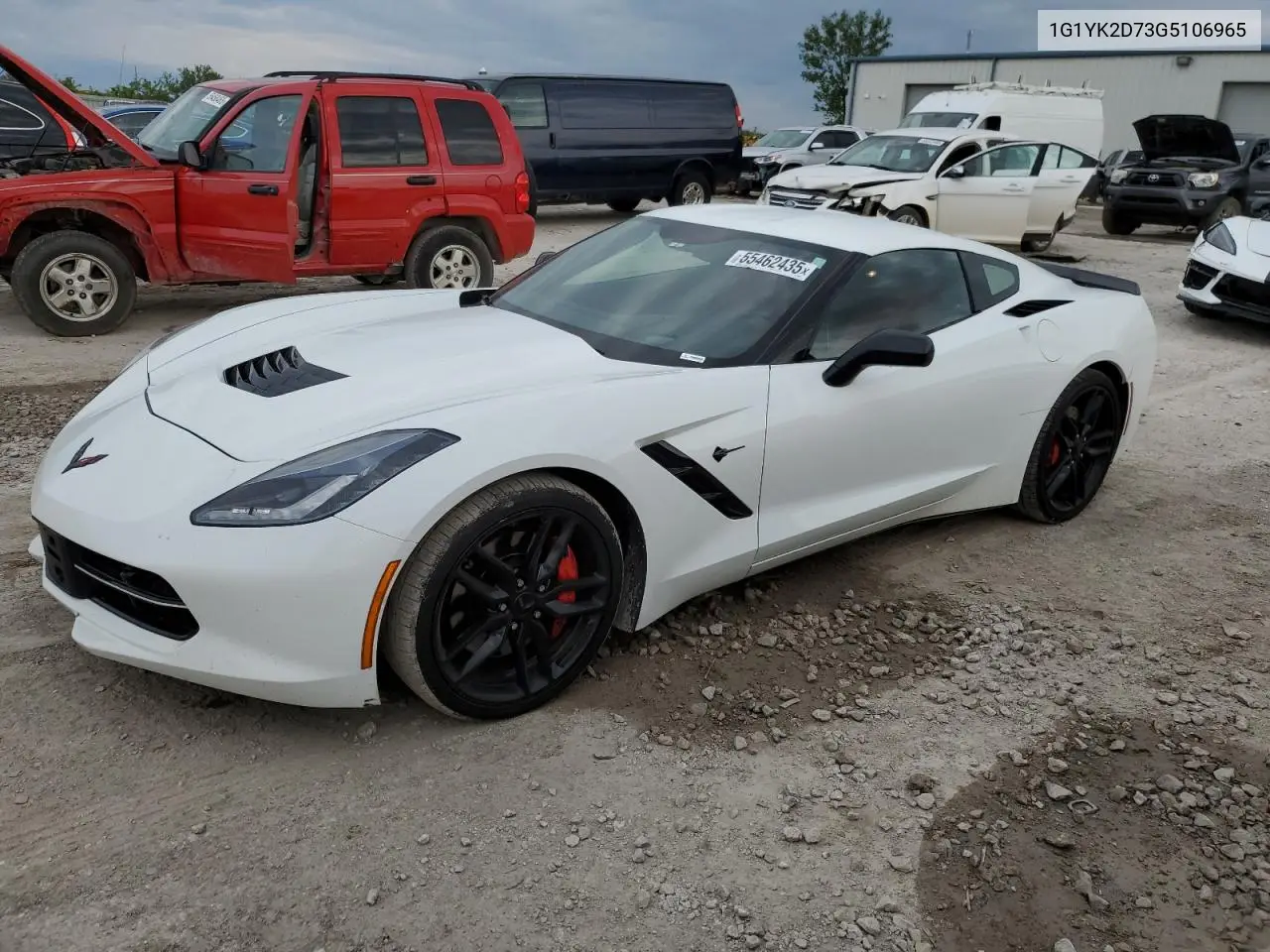2016 Chevrolet Corvette Stingray Z51 2Lt VIN: 1G1YK2D73G5106965 Lot: 55462435
