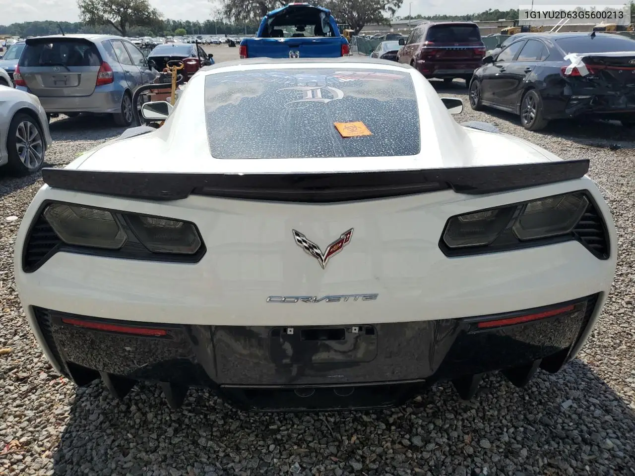 2016 Chevrolet Corvette Z06 3Lz VIN: 1G1YU2D63G5600213 Lot: 55493685