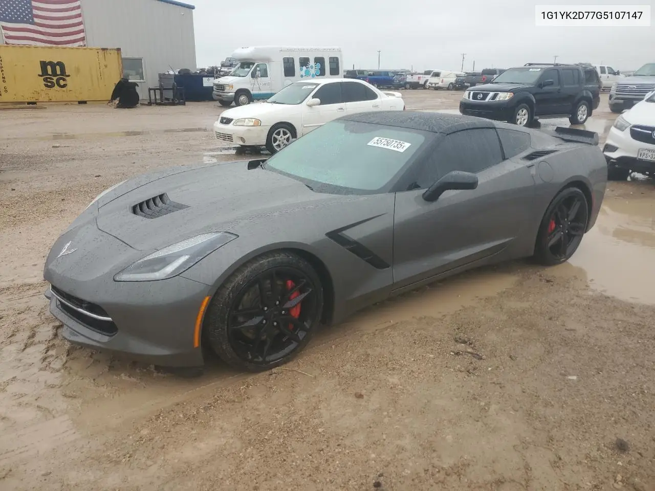 2016 Chevrolet Corvette Stingray Z51 2Lt VIN: 1G1YK2D77G5107147 Lot: 55750735