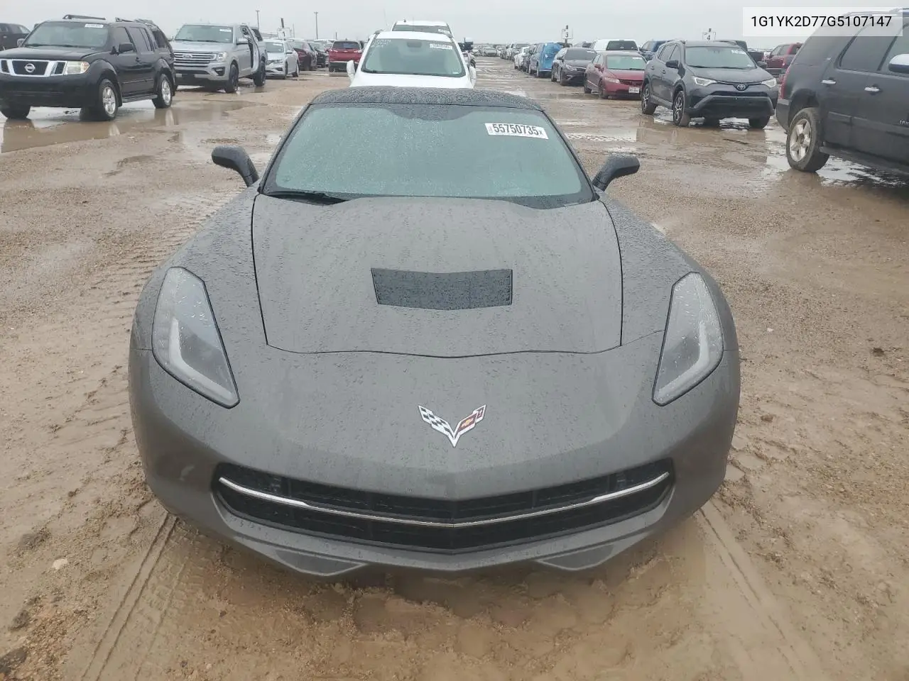 2016 Chevrolet Corvette Stingray Z51 2Lt VIN: 1G1YK2D77G5107147 Lot: 55750735