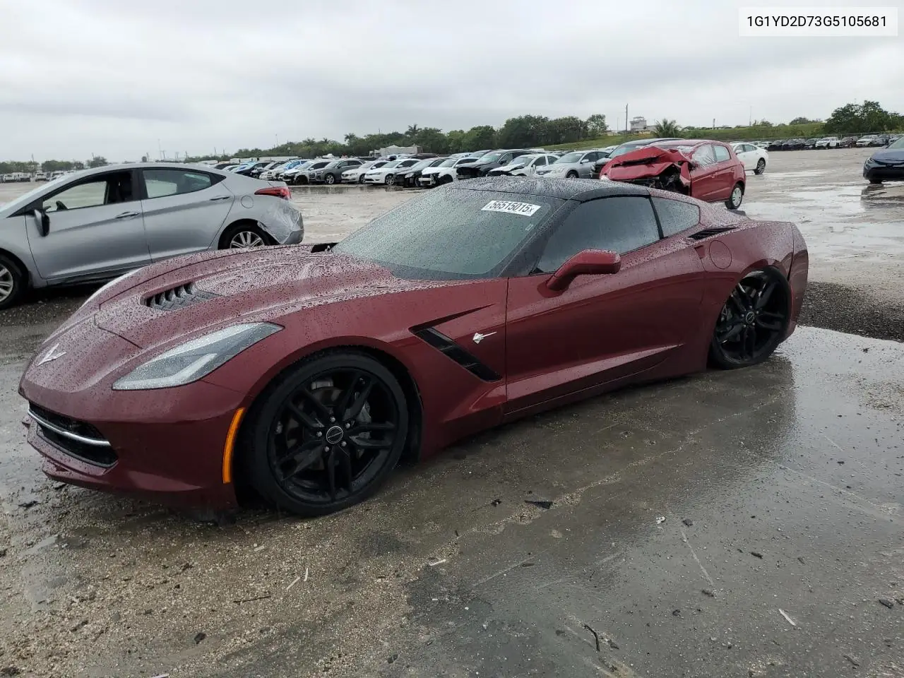 2016 Chevrolet Corvette Stingray 2Lt VIN: 1G1YD2D73G5105681 Lot: 56515015