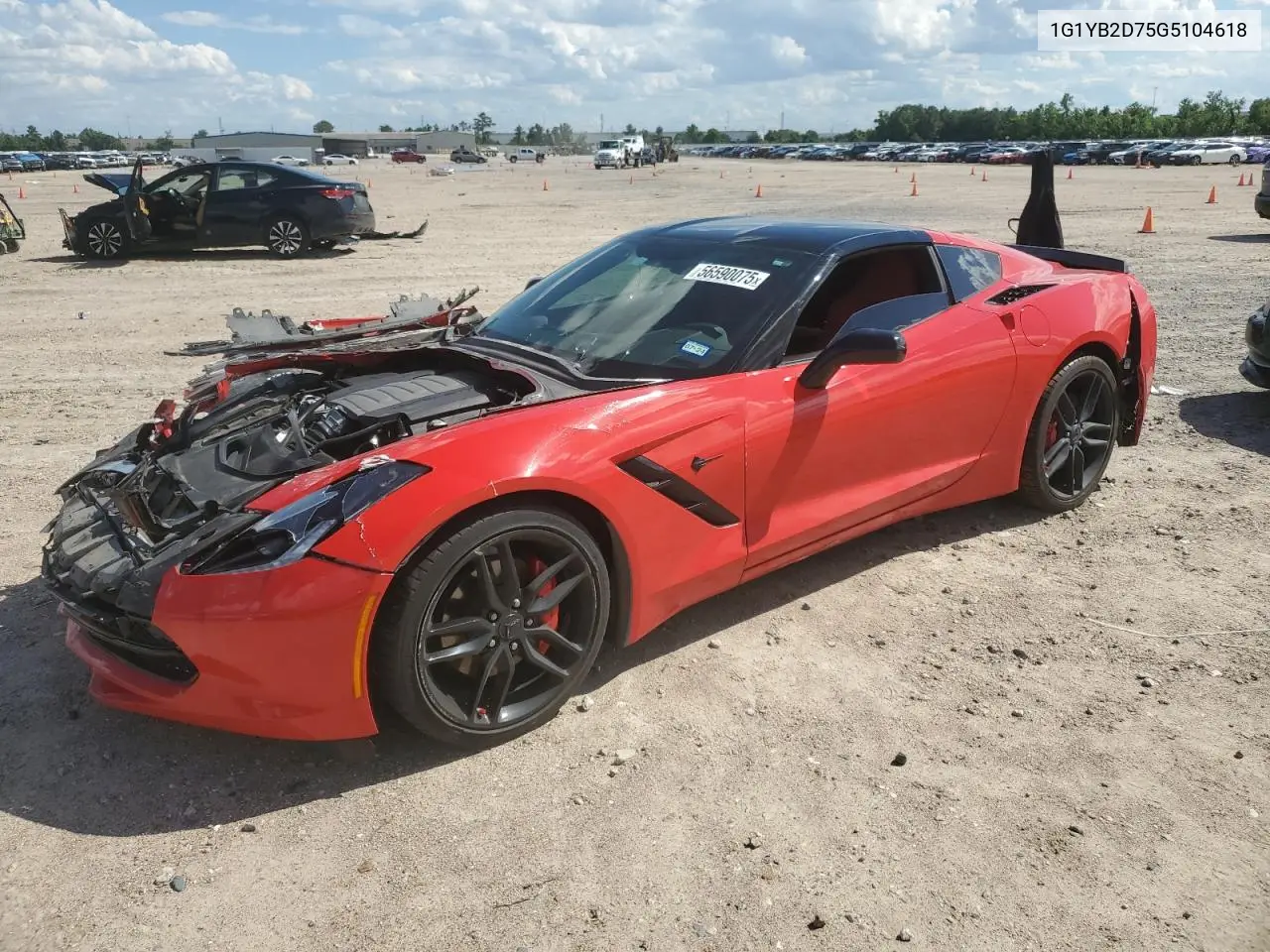 2016 Chevrolet Corvette Stingray 1Lt VIN: 1G1YB2D75G5104618 Lot: 56590075