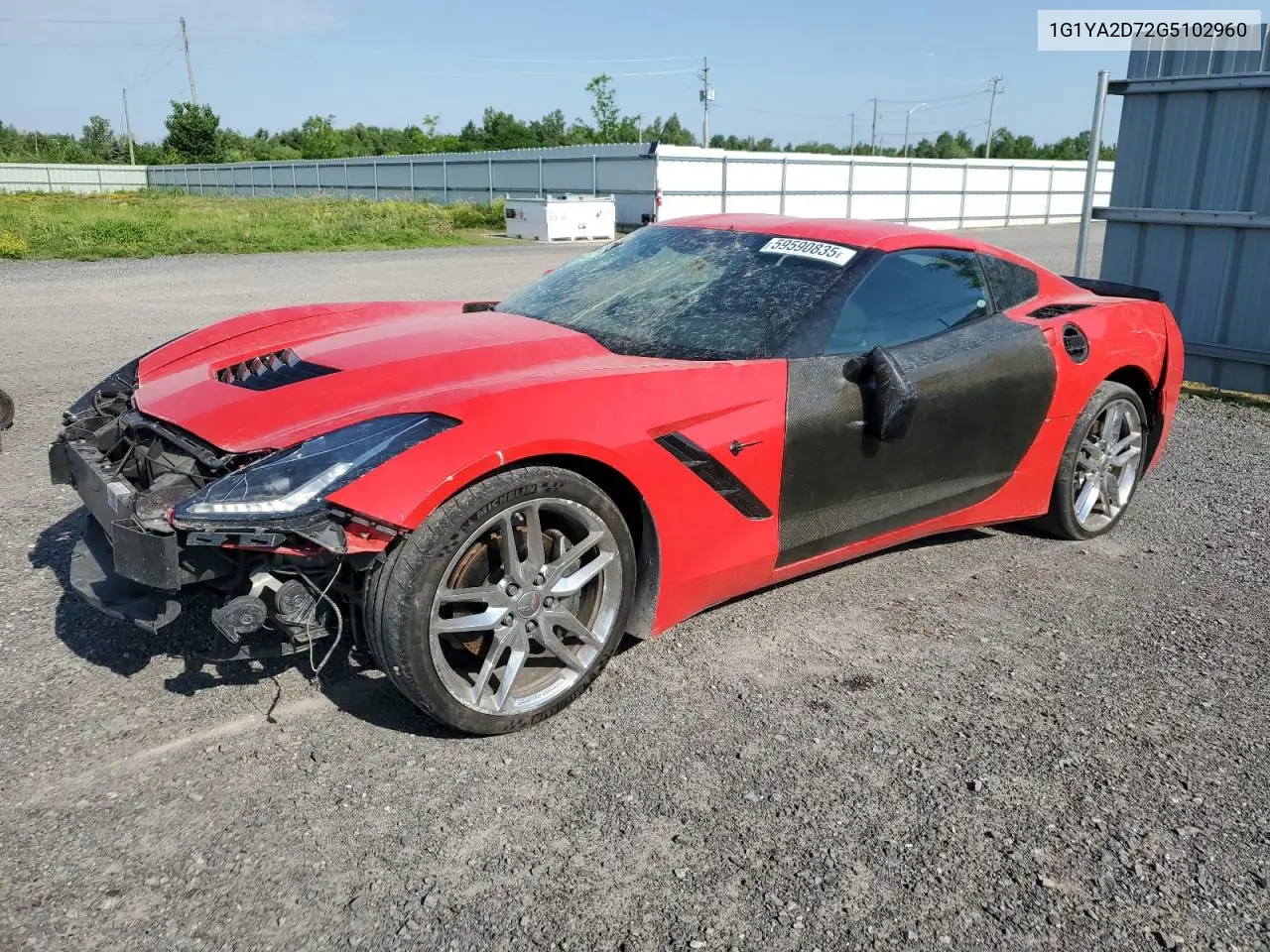2016 Chevrolet Corvette Stingray 1Lt VIN: 1G1YA2D72G5102960 Lot: 59590835