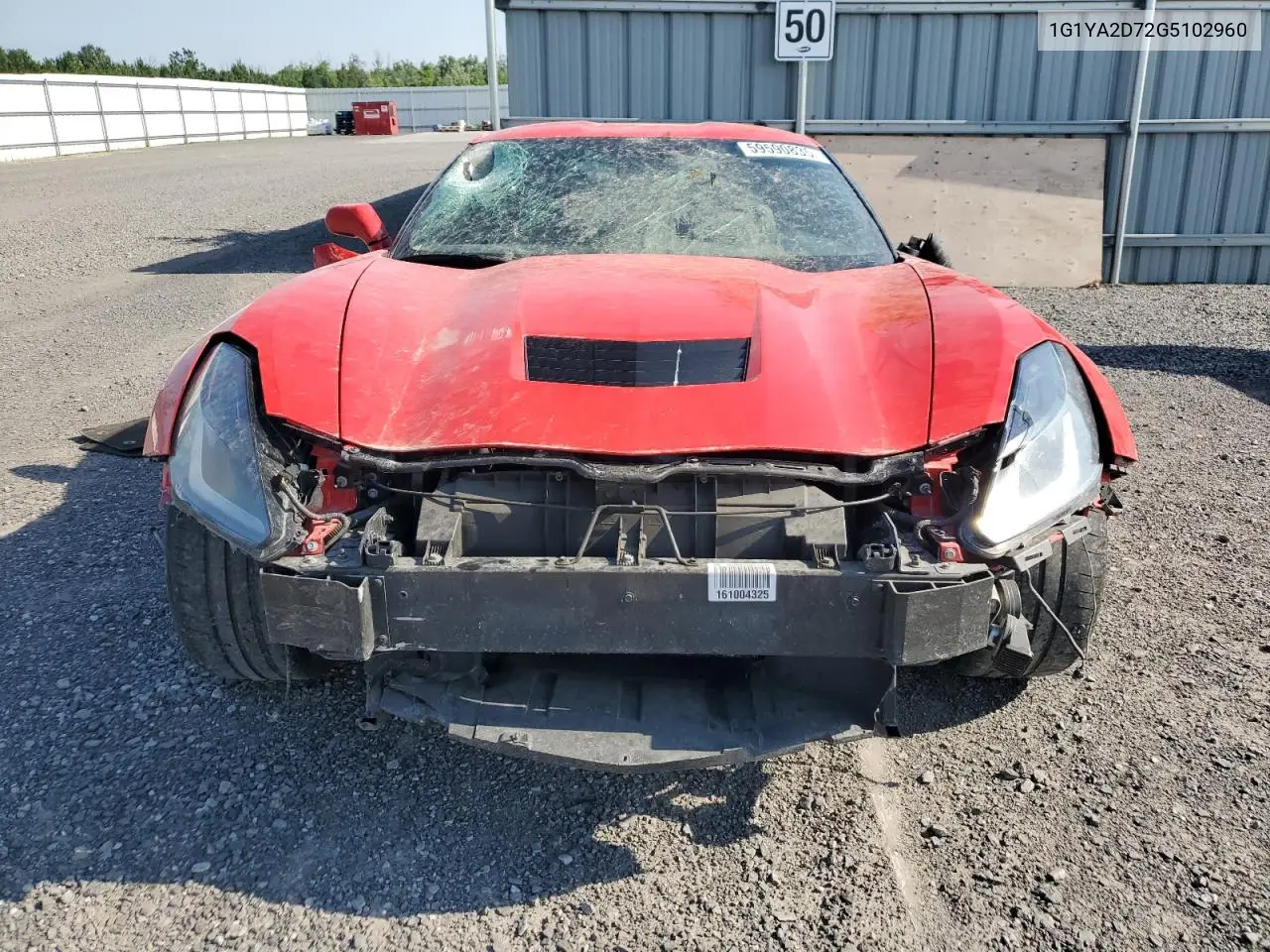 2016 Chevrolet Corvette Stingray 1Lt VIN: 1G1YA2D72G5102960 Lot: 59590835