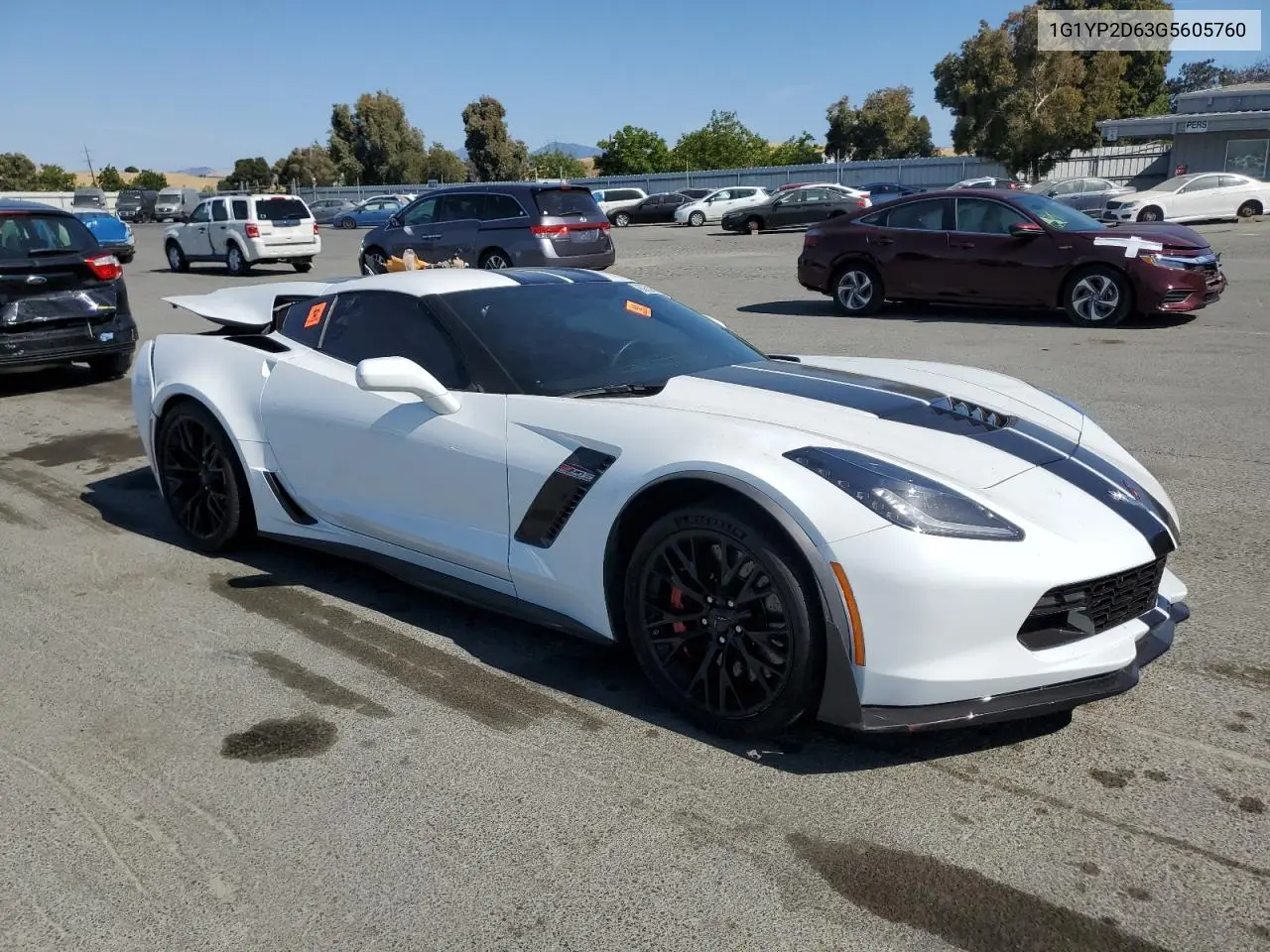 2016 Chevrolet Corvette Z06 1Lz VIN: 1G1YP2D63G5605760 Lot: 60530865