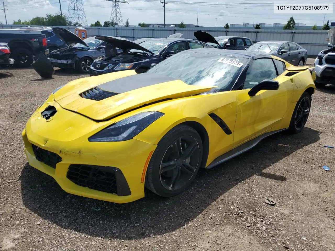 2016 Chevrolet Corvette Stingray 3Lt VIN: 1G1YF2D77G5108979 Lot: 62083075