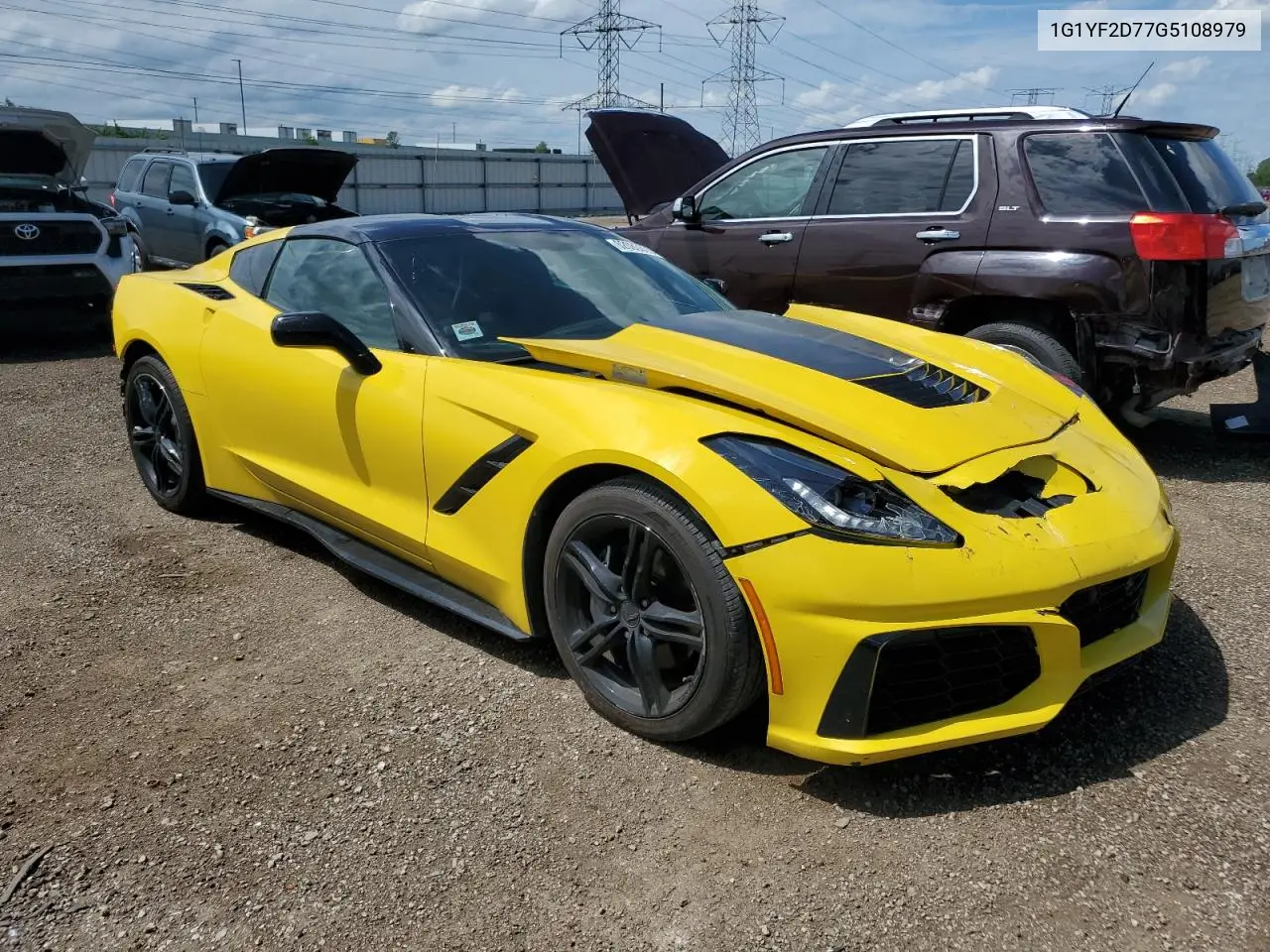 2016 Chevrolet Corvette Stingray 3Lt VIN: 1G1YF2D77G5108979 Lot: 62083075