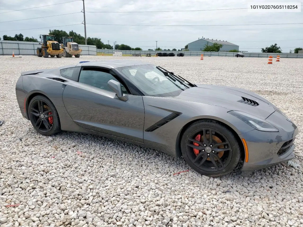 2016 Chevrolet Corvette Stingray Z51 1Lt VIN: 1G1YG2D76G5118254 Lot: 64241495
