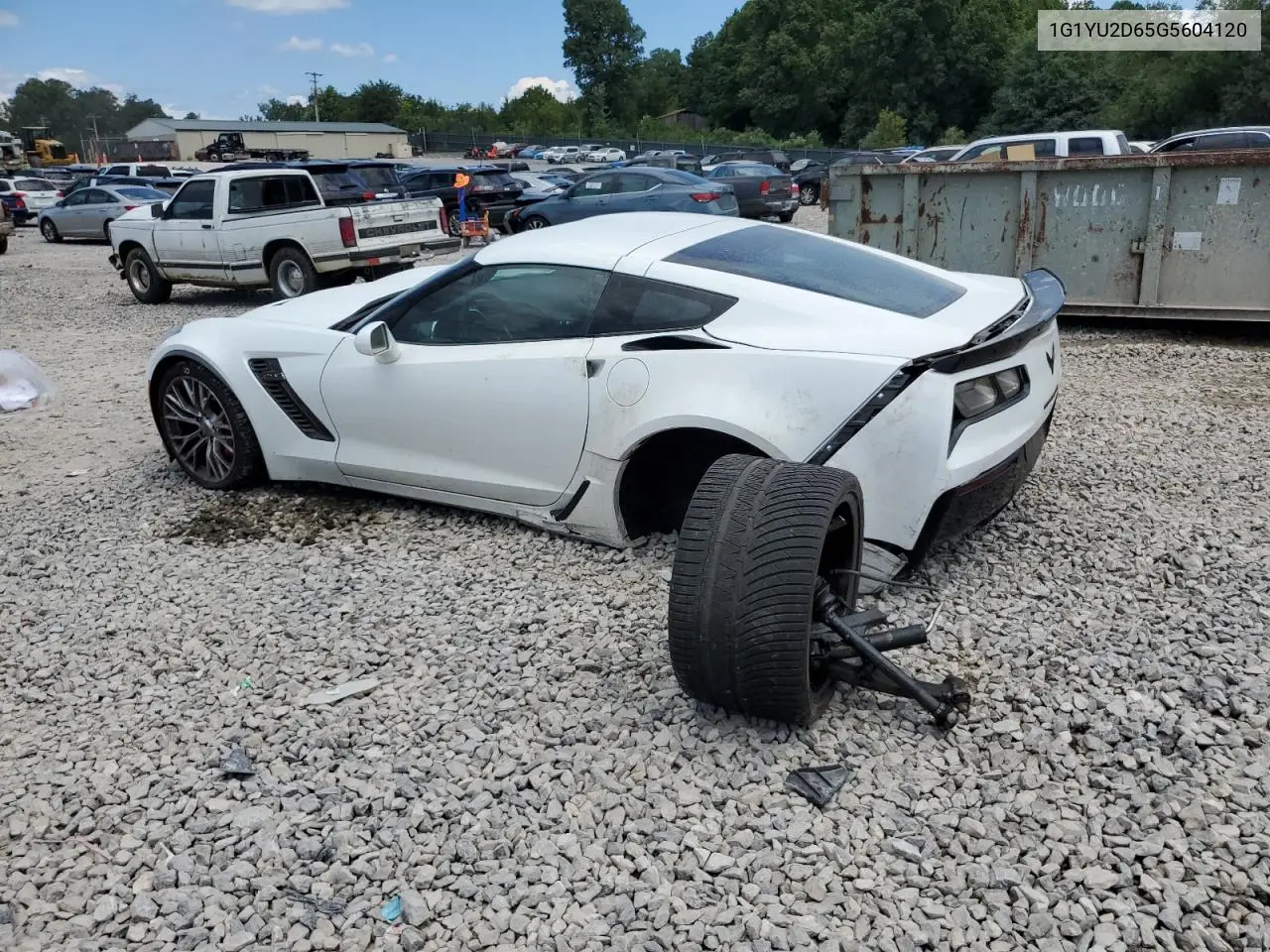2016 Chevrolet Corvette Z06 3Lz VIN: 1G1YU2D65G5604120 Lot: 64721785