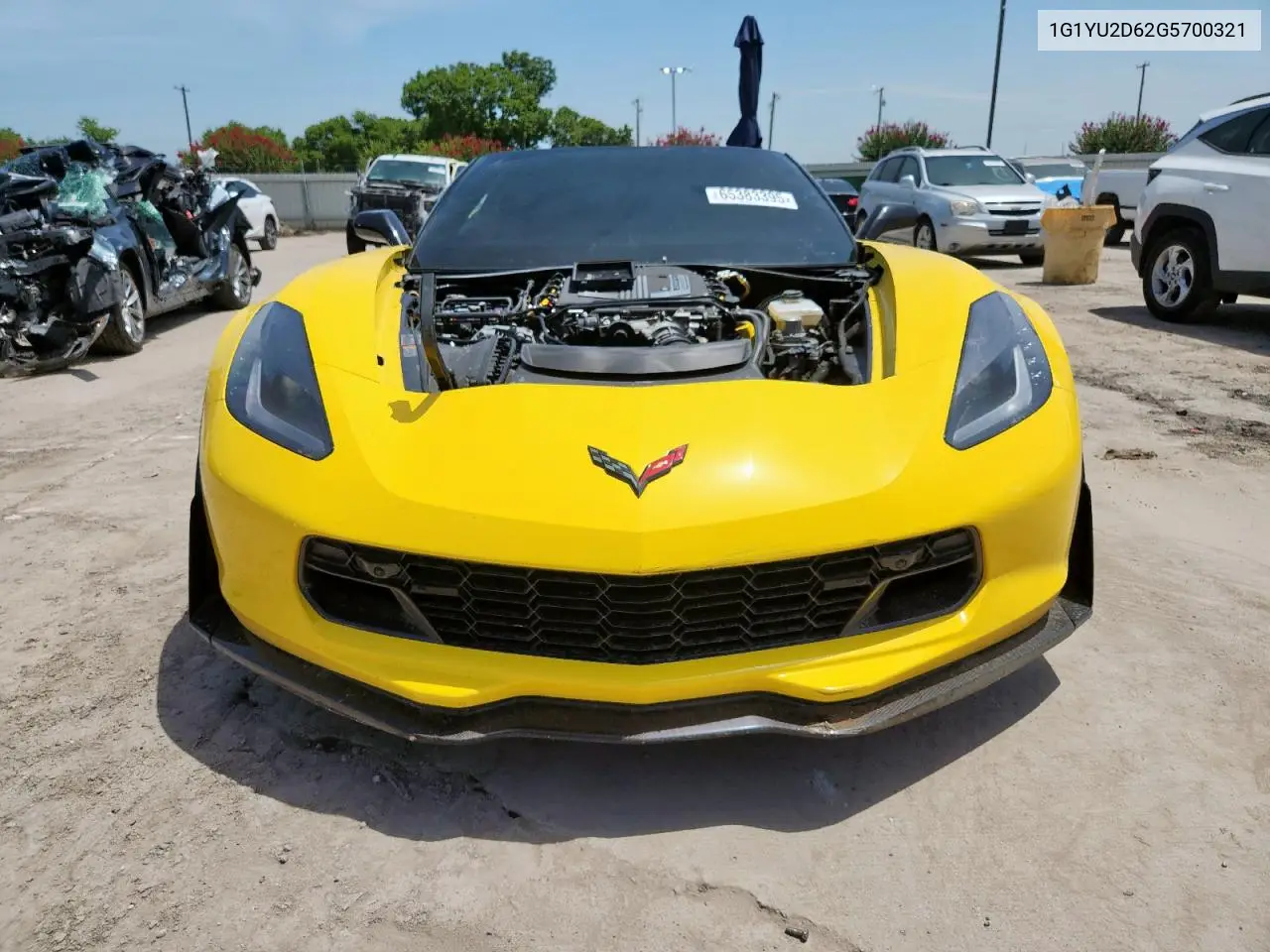 2016 Chevrolet Corvette Z06 3Lz VIN: 1G1YU2D62G5700321 Lot: 65383395