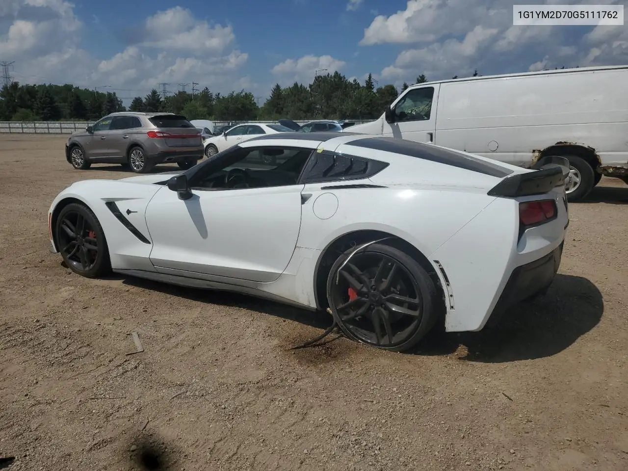2016 Chevrolet Corvette Stingray Z51 3Lt VIN: 1G1YM2D70G5111762 Lot: 65434045