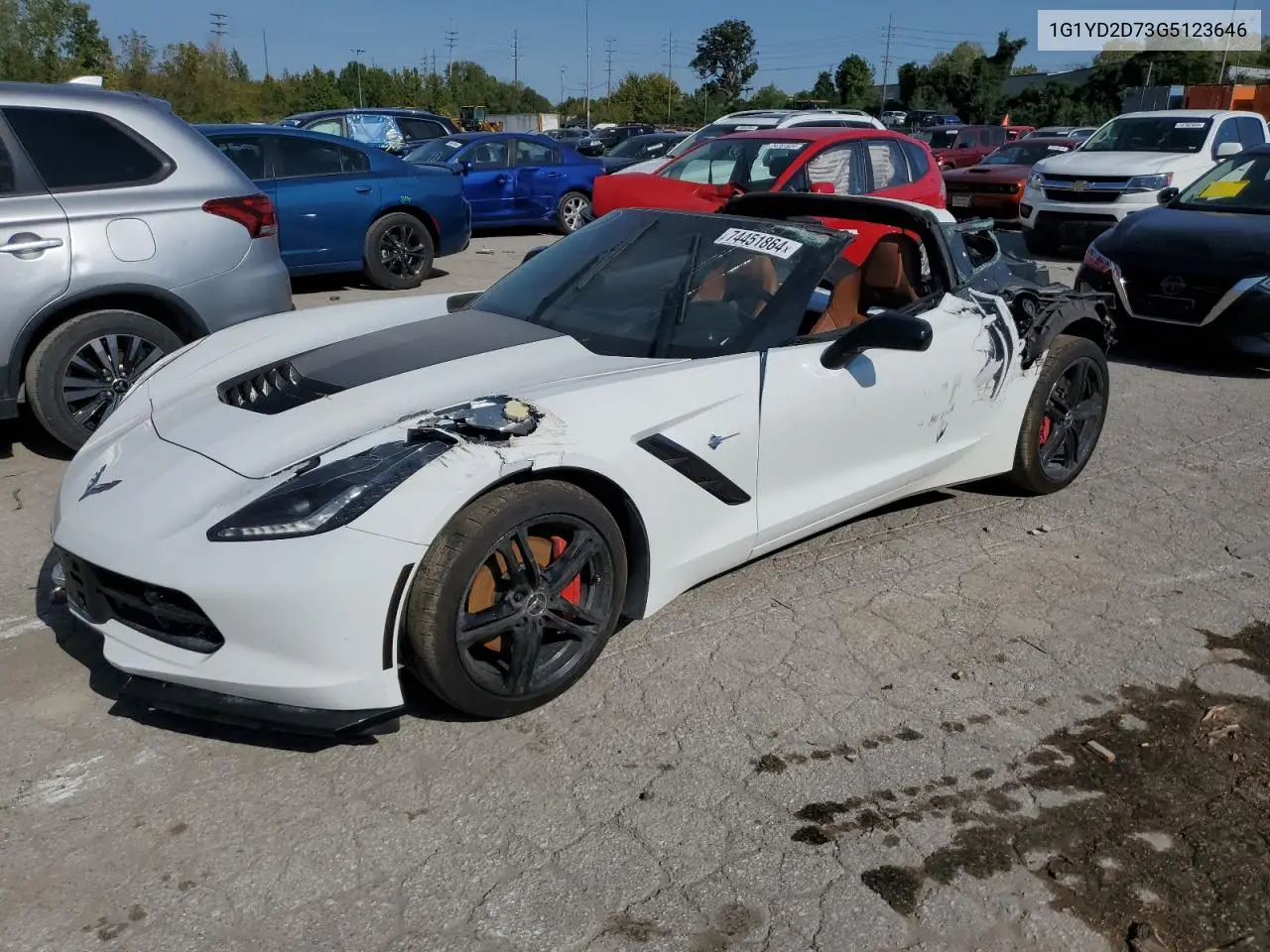 2016 Chevrolet Corvette Stingray 2Lt VIN: 1G1YD2D73G5123646 Lot: 74451864