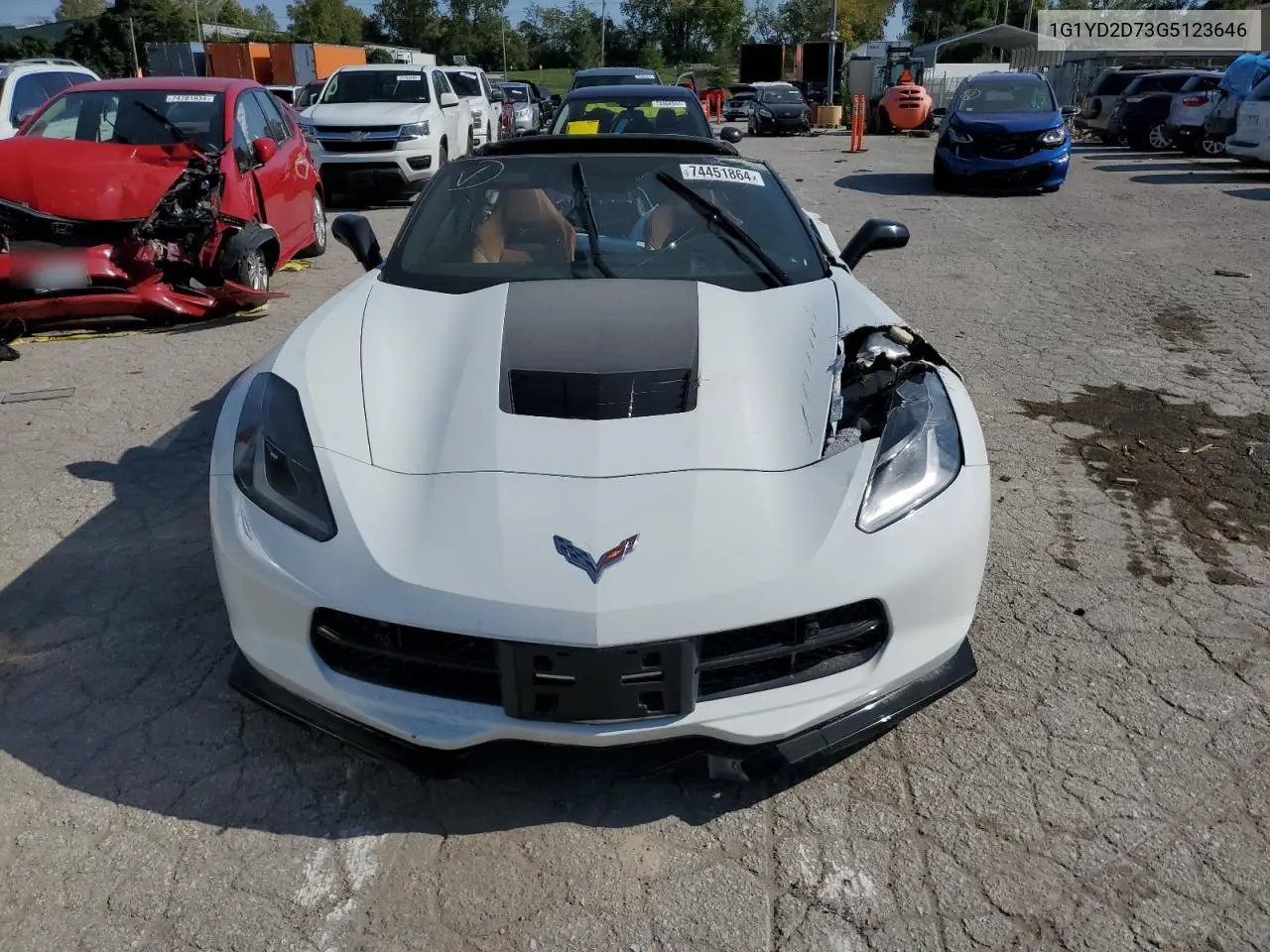 2016 Chevrolet Corvette Stingray 2Lt VIN: 1G1YD2D73G5123646 Lot: 74451864