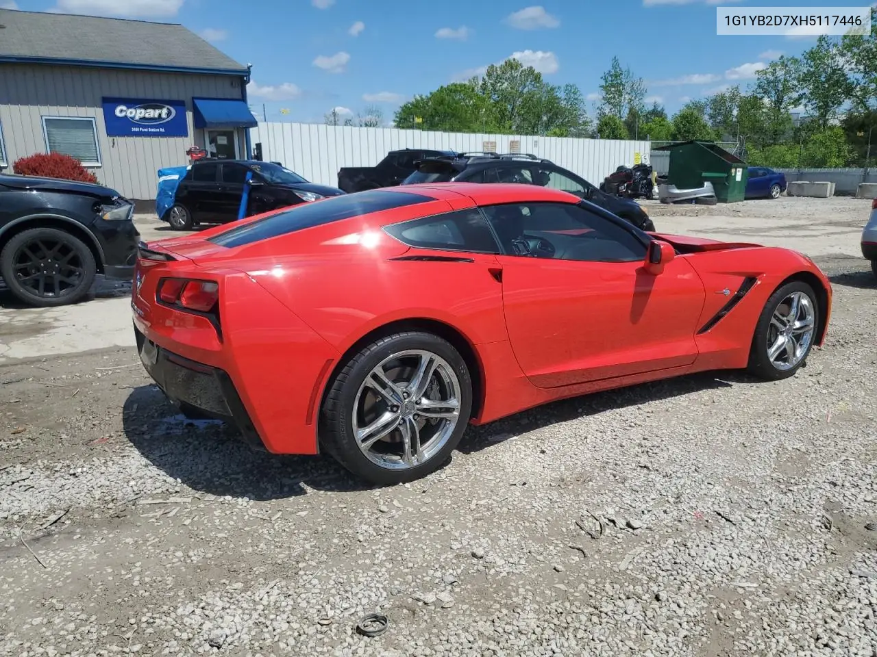 2017 Chevrolet Corvette Stingray 1Lt VIN: 1G1YB2D7XH5117446 Lot: 55950365