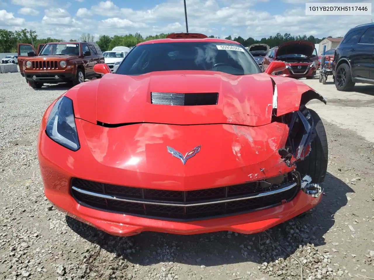 2017 Chevrolet Corvette Stingray 1Lt VIN: 1G1YB2D7XH5117446 Lot: 55950365