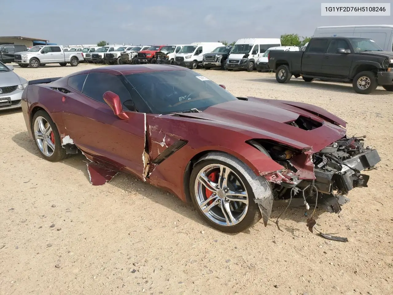 2017 Chevrolet Corvette Stingray 3Lt VIN: 1G1YF2D76H5108246 Lot: 56995125