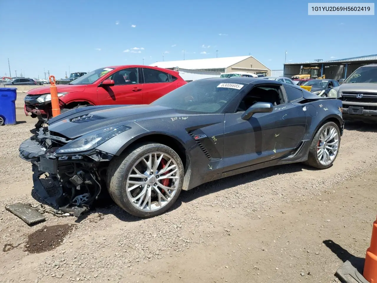 2017 Chevrolet Corvette Z06 3Lz VIN: 1G1YU2D69H5602419 Lot: 63006685