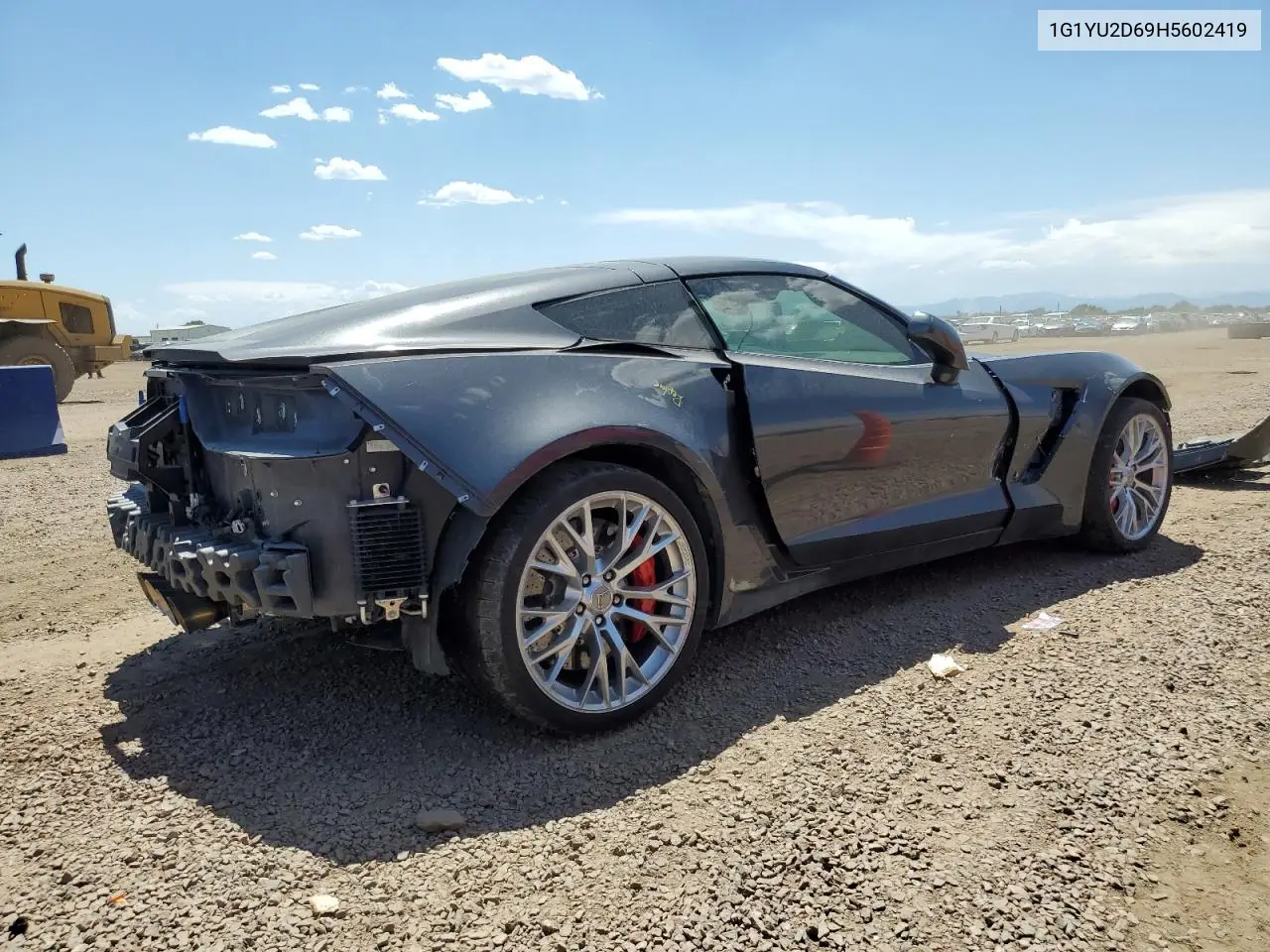 2017 Chevrolet Corvette Z06 3Lz VIN: 1G1YU2D69H5602419 Lot: 63006685