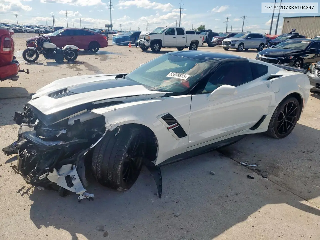 2019 Chevrolet Corvette Grand Sport 3Lt VIN: 1G1Y12D7XK5104397 Lot: 55935955