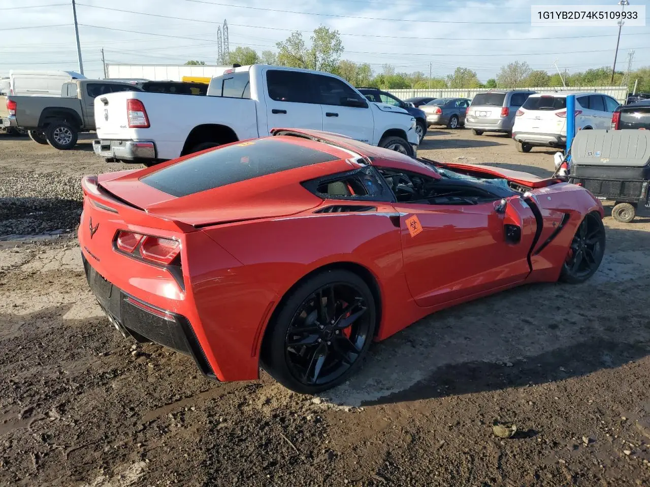 2019 Chevrolet Corvette Stingray 1Lt VIN: 1G1YB2D74K5109933 Lot: 56147745