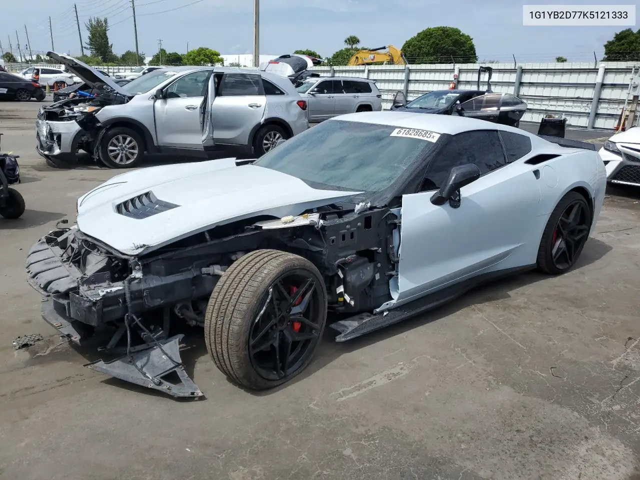 2019 Chevrolet Corvette Stingray 1Lt VIN: 1G1YB2D77K5121333 Lot: 61828685
